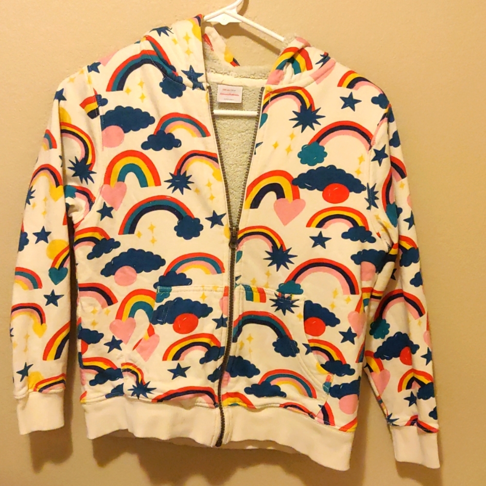 Hanna Andersson Sweater Jacket Rainbows 130cm 🌈 Us 8